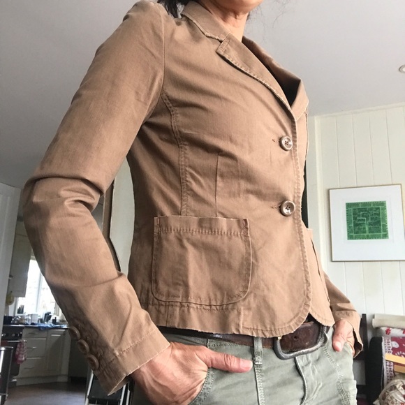 Aeropostale cotton brown blazer medium - Picture 14 of 16